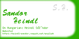 sandor heindl business card